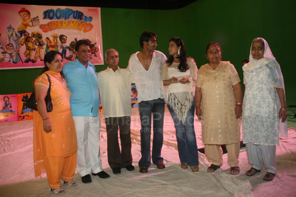 Ajay, Kajol at Toonpur Ka Superhero, Indias First 3D and Live Action animation film Lanched 