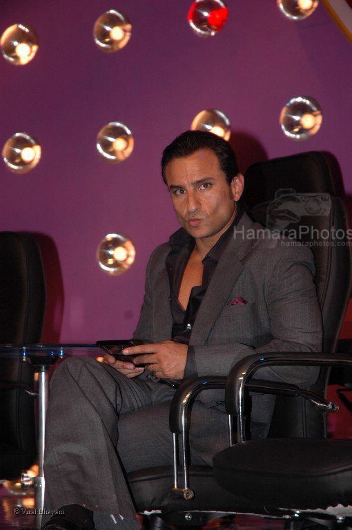 Saif Ali Khan at Race music launch on the sets of Amul Star Voice Chotte Ustaad in Film City on Feb 4th 2008 