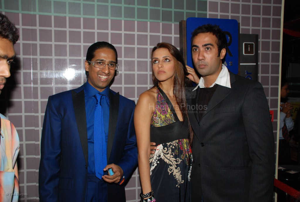 Arindam Chaudhary, Neha Dhupia, Ranvir Shorey at the premiere of Mithiya at PVT on Feb 7th 2008 