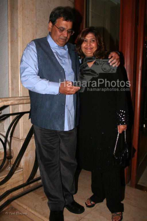 Subhash Ghai with wife at Vashu Bhagnani's star studded Bollywood bash at Bling on Feb 6th 2008