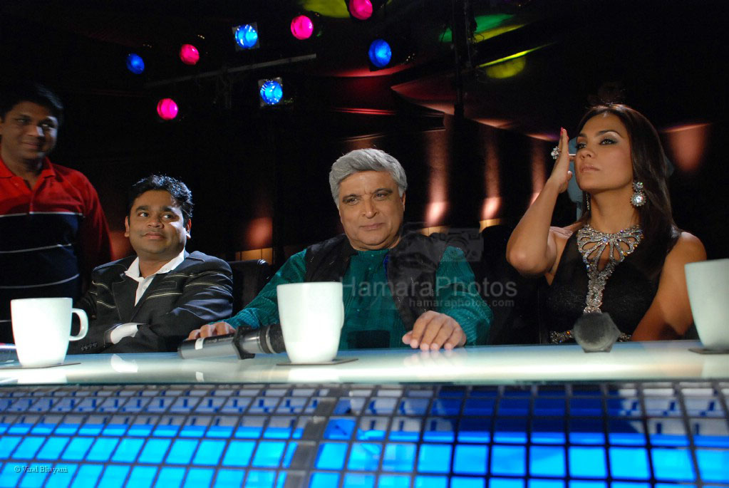 A.R.Rehman, Javed Akhtar, Lara Dutta at announce of the _Ustaad Jodi_ on Mission Ustaad 
