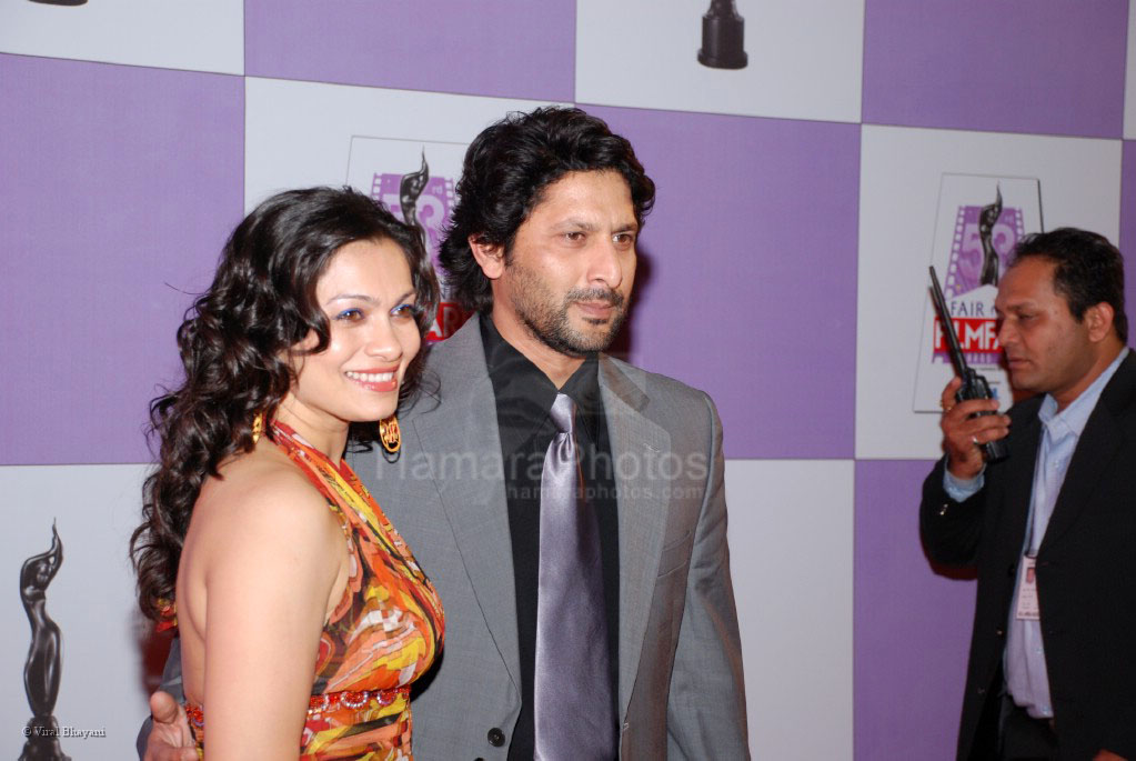 Arshad Warsi,Maria at Fair one Filmfare 2007 in Mumbai's plush Yashraj Studio on the 23rd Feb 2008 