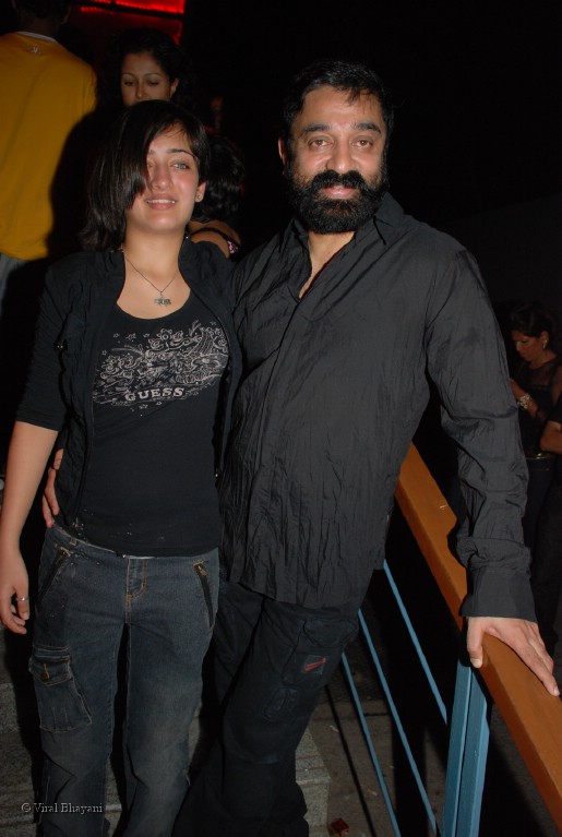Akshara Hassan,Kamal Hassan at the launch of Rollingstone magazine in Hard Rock Cafe on Feb 27th 2008
