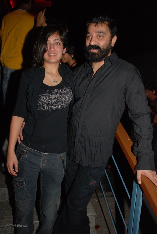 Akshara Hassan,Kamal Hassan at the launch of Rollingstone magazine in Hard Rock Cafe on Feb 27th 2008