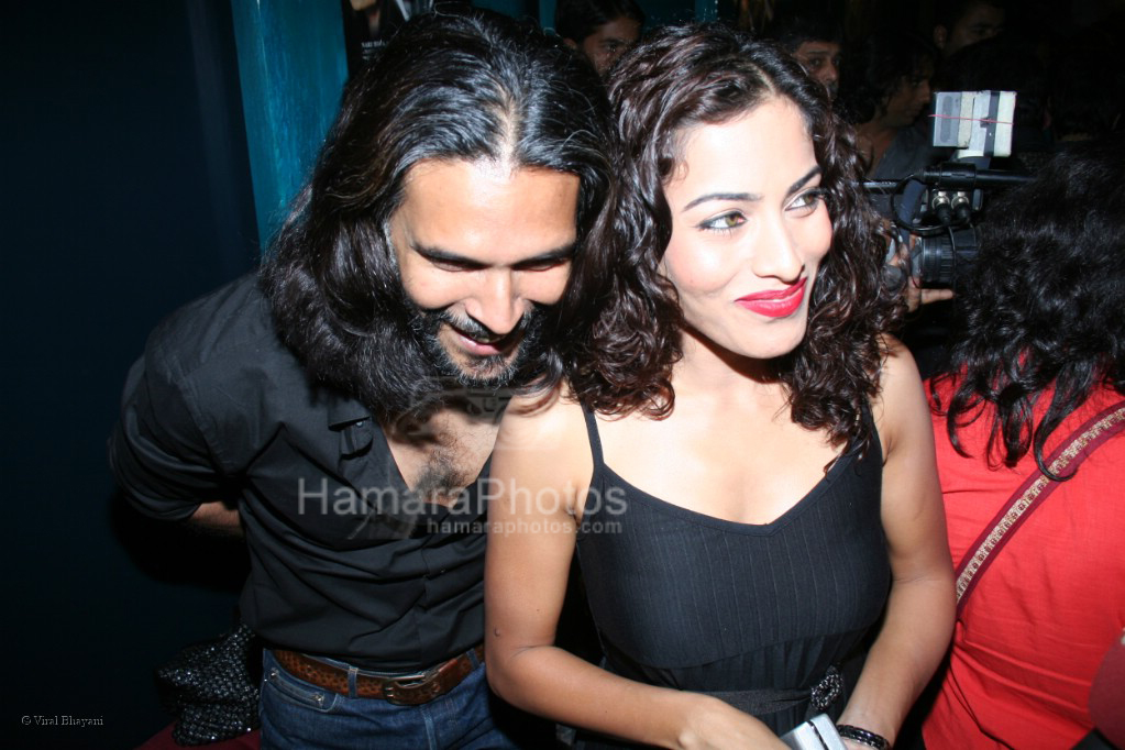 Milind Soman,Sheetal Menon at the Bhram film bash hosted by Nari Hira of Magna in Khar on 2nd March 2008