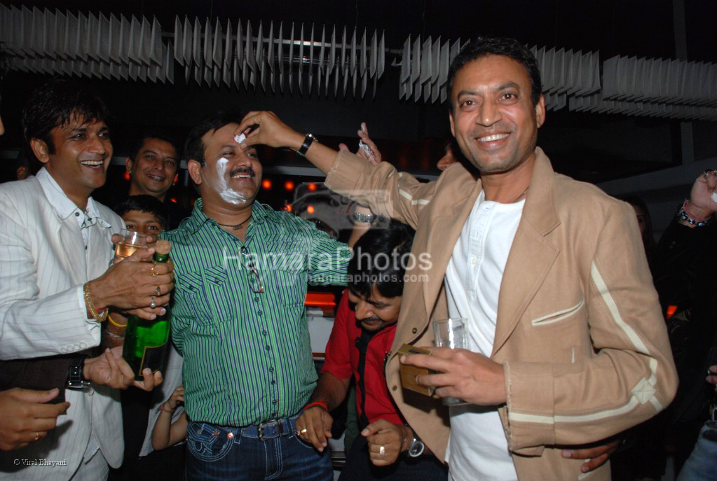 Neeraj Pathak with Irfan Khan at director Neeraj Pathak's birthday bash in Sahara Star on March 3rd 2008
