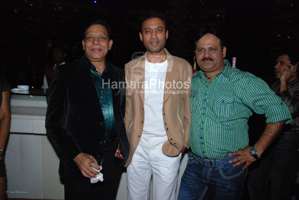Govind Mandeo,Irfan Khan and Neeraj Pathak at director Neeraj Pathak's birthday bash in Sahara Star on March 3rd 2008