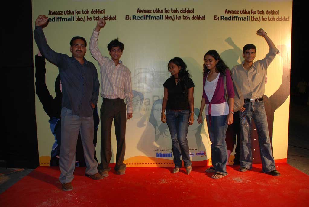 at the event against eve teasing at the Gateway of India on March 7th 2008 