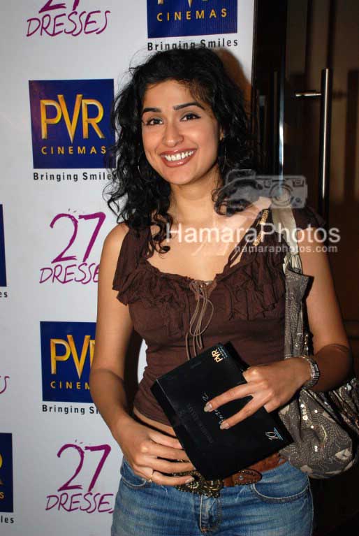 Anjala Zaveri at 27 dresses premiere in PVR Juhu on March 8th 2008