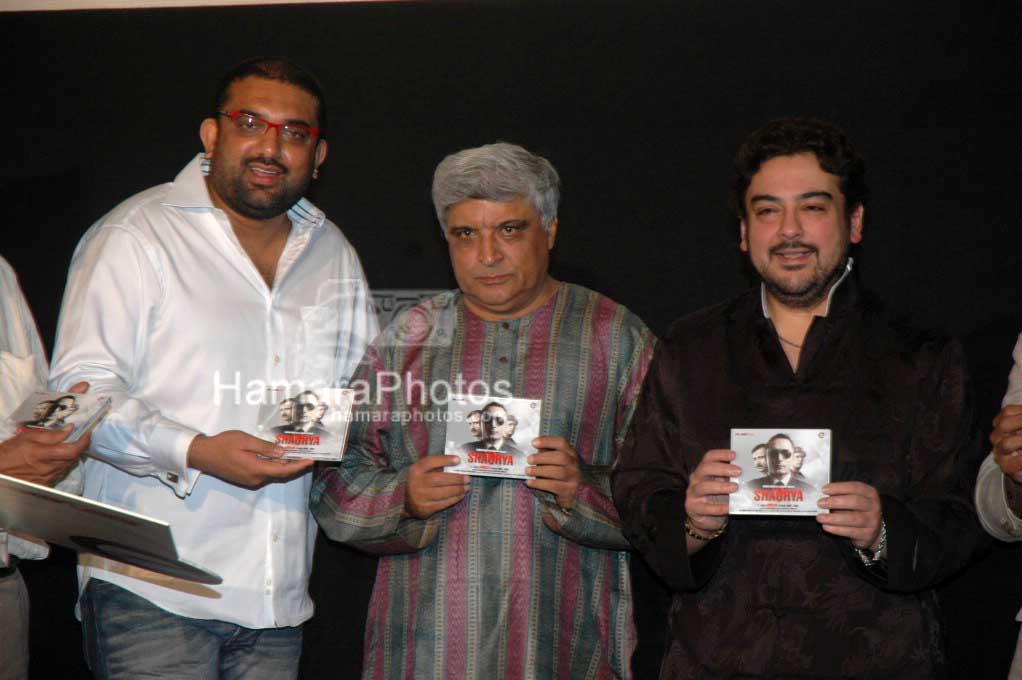Javed Akhtar,Adnan Sami at Shaurya music launch in Cinemax on March 10th 2008