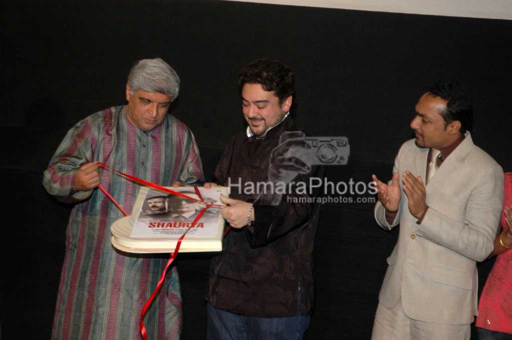 Javed Akhtar,Adnan Sami,Rahul Bose at Shaurya music launch in Cinemax on March 10th 2008