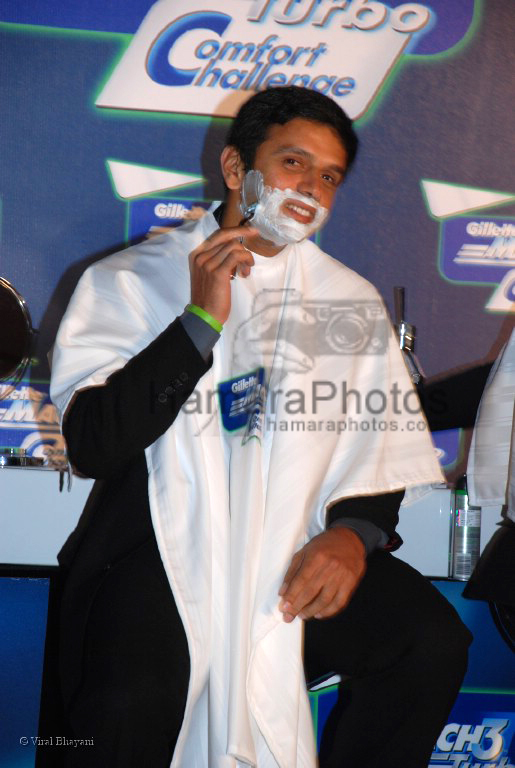 Rahul Dravid at the Gillette Mach3 Turbo Comfort Challenge in  Hilton on March 11th 2008