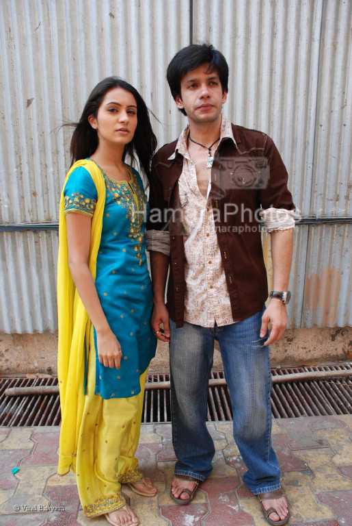 Aneesha Kapoor,Bhuvnesh at the location of Dahej Serial on 9Xon March 13th 2008