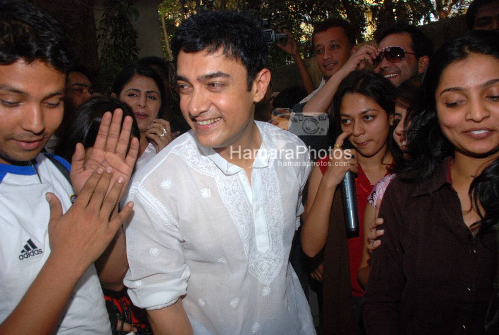 Aamir Khan Birthday Celebration on 14th March 2008 