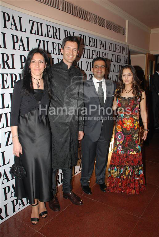 Mrs Manuela Miola, Mr. Miola, Yogesh Radhakrishnan and wife at the opening of Pal  Zileri's first store in Mumbai