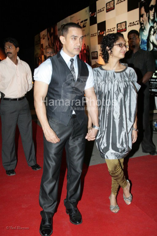 Aamir Khan, Kiran Rao at the Race premiere in IMAX Wadala on March 20th 2008