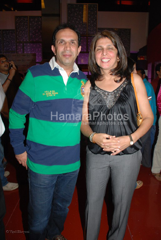Pervez Damania with wife at Tingya special screening in Cinemax on March 19th 2008