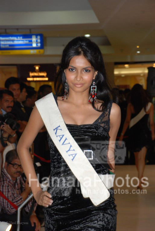 Femina Miss India contestants promote Liberty footwear in Inorbit Mall on March 27th 2008