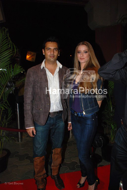 Marc Robinosn with a model at Neeta Lulla's party in Henry Tham on 29th 2008