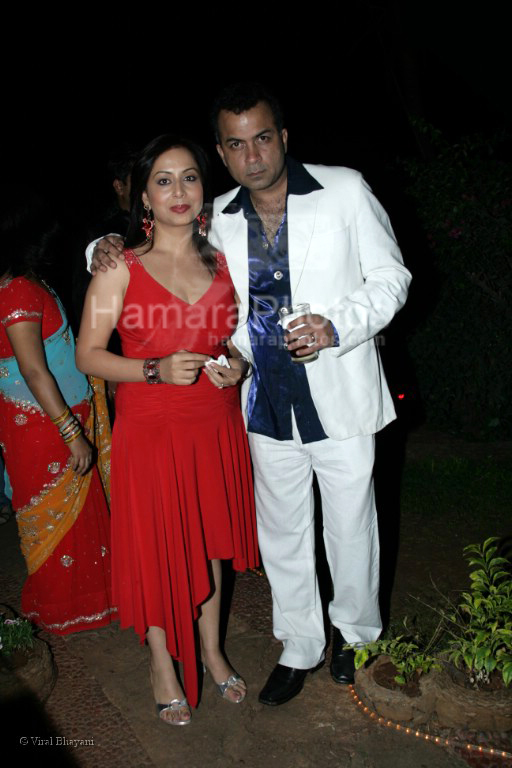 Nitin Bali with wife at Indraneil Sengupta and Barkha Bisht's wedding bash in Kino's cottage on March 30th 2008