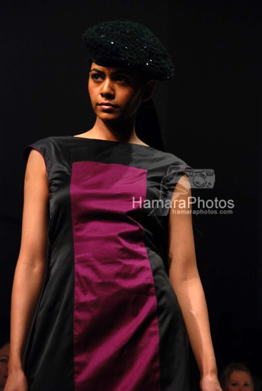 Model walks on the ramp for Vivek Karunakaran in Lakme Fashion Week on April 2nd 2008