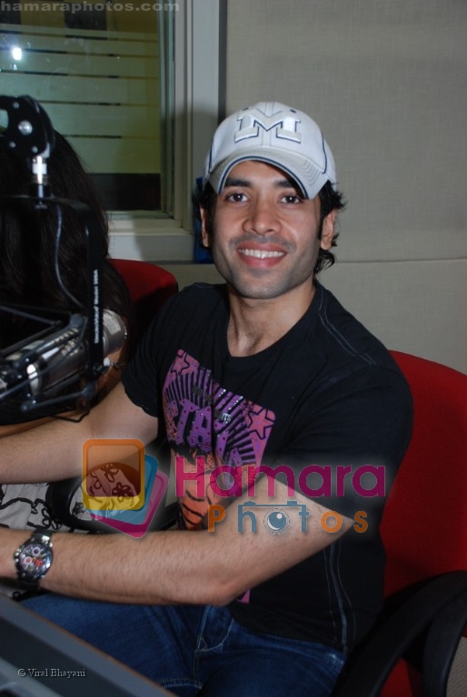 Tusshar Kapoor play holi at Big 92.7 FM radio station in Infinity Mall on March 20th 2008 