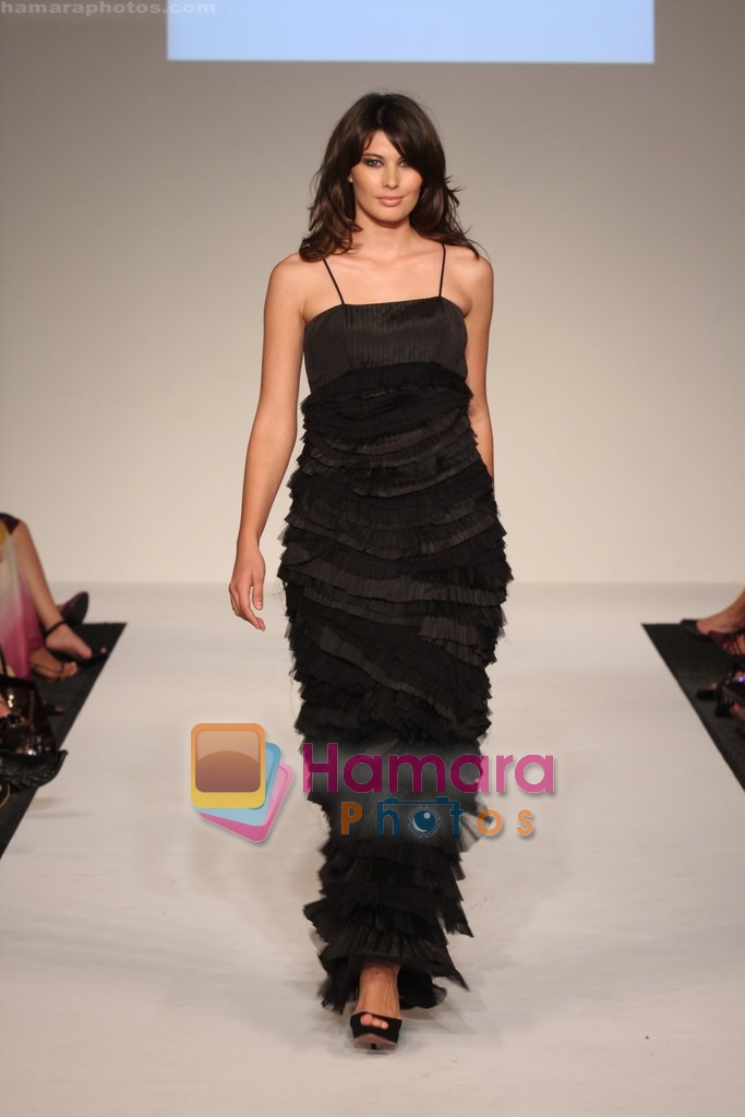 Model showcasing Cest Mois designer collection at Dubai Fashion Week on April 11th 2008 
