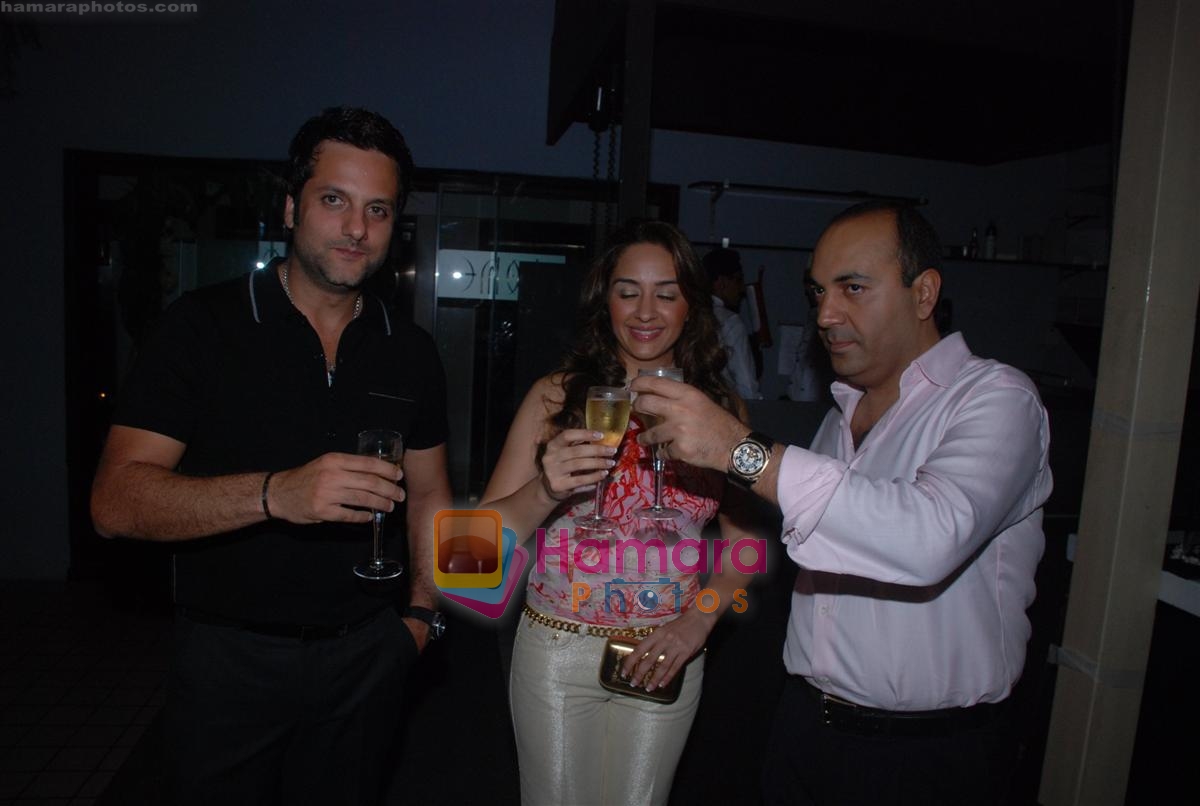 Fardeen Khan with wife Natasha at Austin Martin bash hosted by Sanjay Hinduja in Intercontinental Dome on  April 18th 2008 