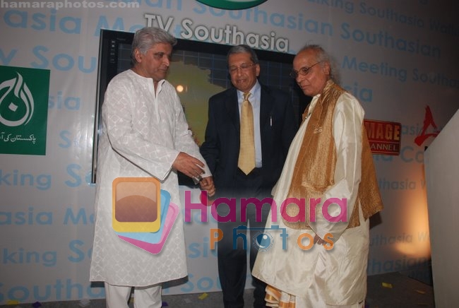Javed Akhtar, Pandit Jasraj  launches TV Southasia in Tea Centre,Mumbai on  April 19th 2008 