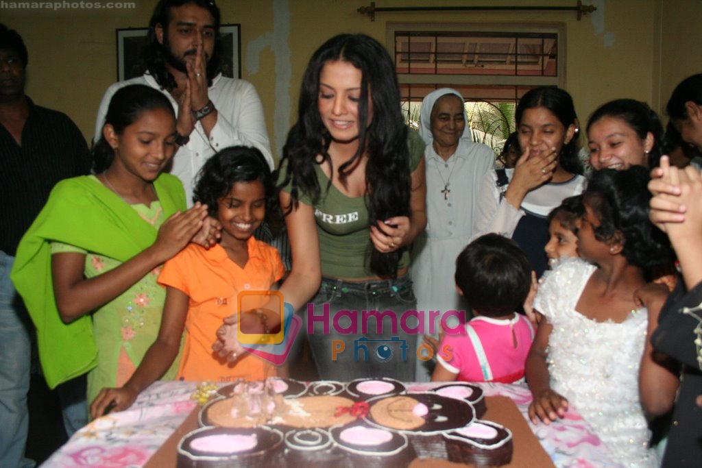 Celina Jaitley visits Orphanage Vicenta Maria in Byculla on April 20th 2008 