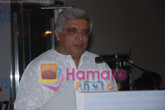 Javed Akhtar launches TV Southasia in Tea Centre,Mumbai on  April 19th 2008 