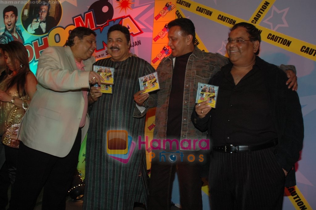 Satish Shah, Mithun Chakraborty, Satish Kaushik, David Dhawan at Dhoom Dhadaka music launch in JW Marriott on May 4th 2008