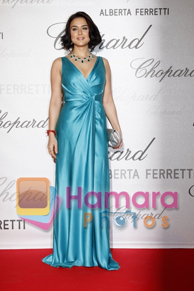 Preity Zinta attends the Chopard and Feretti party at Crystal Beach during the 61st International Cannes Film Festival on May 14, 2008 in Cannes, France