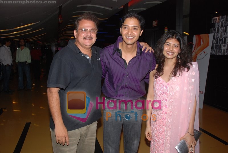 Shreyas Talpade with wife at the Music Launch of Marathi film Sanai Chaughade in Cinemax on June 5th 2008