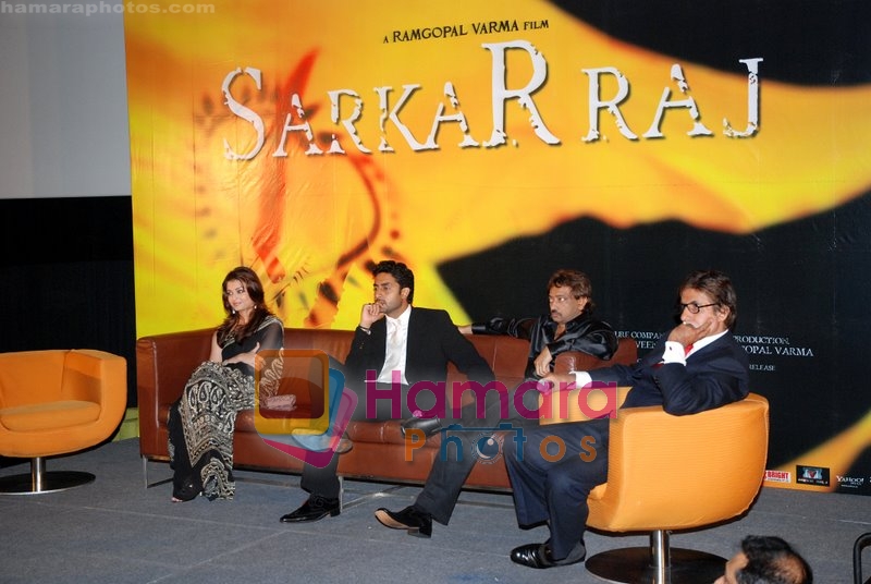 Amitabh Bachchan, Abhishek Bachchan, Aishwarya Rai, Ram Gopal Verma at IIFA on 12th June 2008