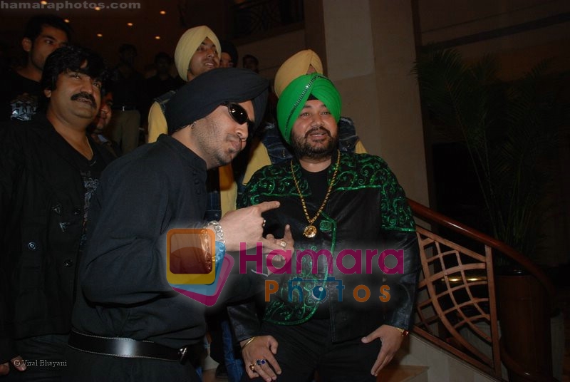 Mika Singh, Daler Mehndi at the music launch of Singh is King in Enigma on June 26th 2008