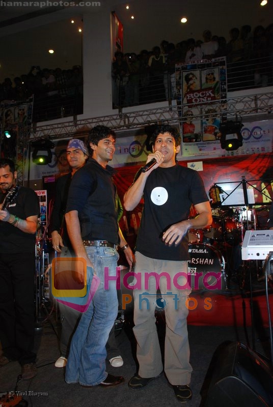 Farhan Akhtar at the Rock On music launch in Cinemax on July 7th 2008