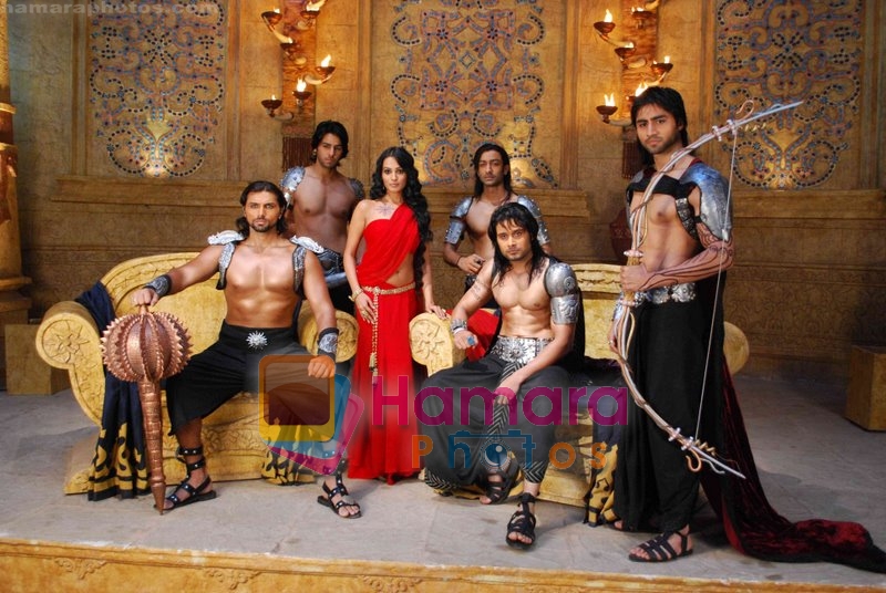 on the sets of Maharabharata 9X new serial on July 8th 2008