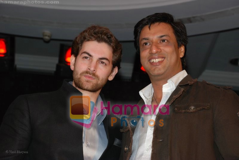 Neil Nitin Mukesh ,Madhur Bhandarkar at the unveiling of first look of Jail in Taj Land's End on July 9th 2008 - Copy
