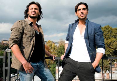 Vivek Oberoi and Zayed Khan in a still from the movie Mission Istaanbul