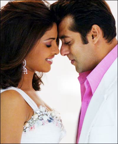 Salman Khan, Priyanka Chopra in a still from the movie God Tussi Great Ho 