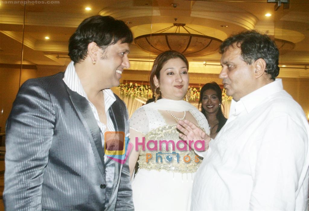 Govinda at Subhash ghai's party for her wife Rehana's birthday at hotel J W Marriot on August 19th 2008 