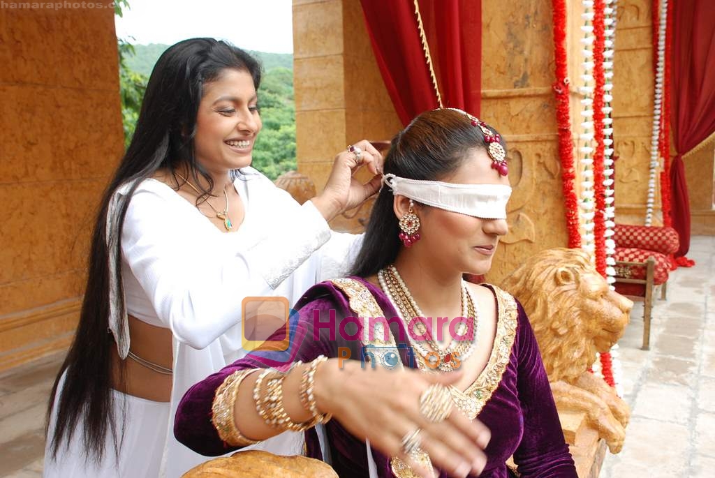 Tasneem Sheikh on the sets of Mahabratha on the occasion of Janmashtami in Film City on August 24th 2008 