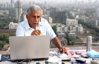 Naseeruddin Shah in a still from the movie _A Wednesday_ 