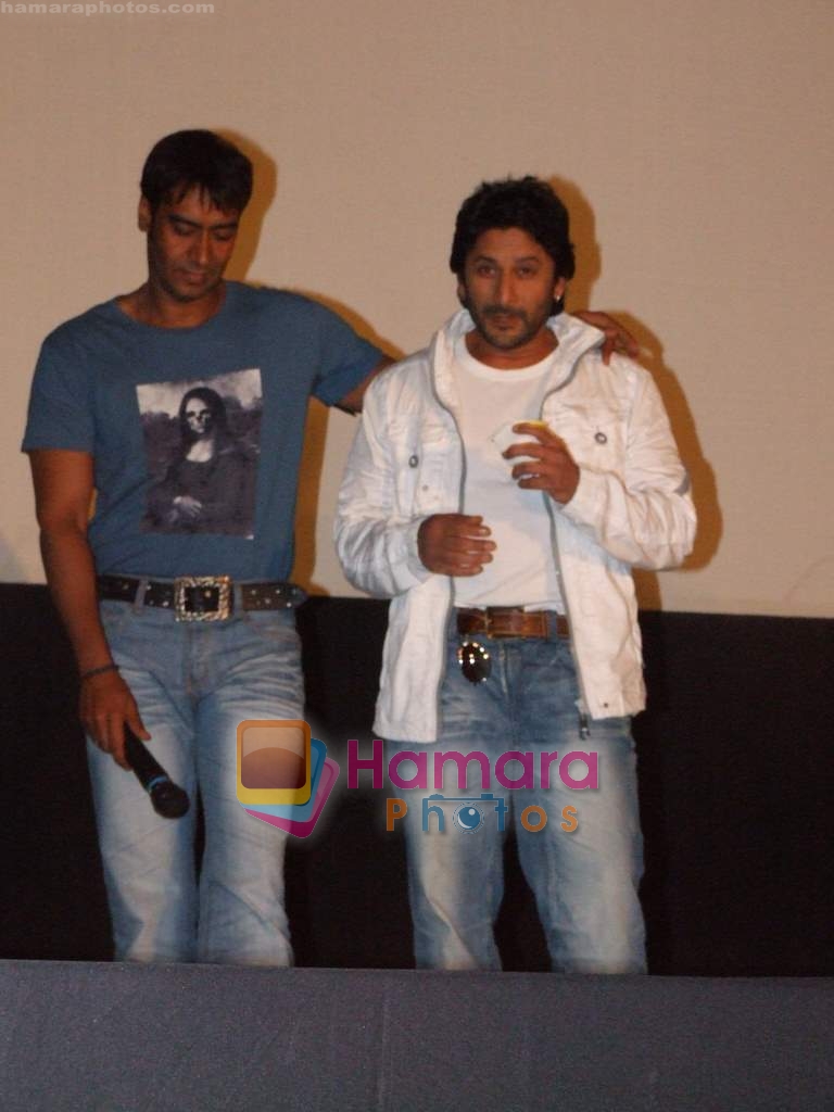 Ajay Devgan, Arshad Warsi at the Unveiling of Golmaal Returns in Cinemax, Versova on 13th September 2008 