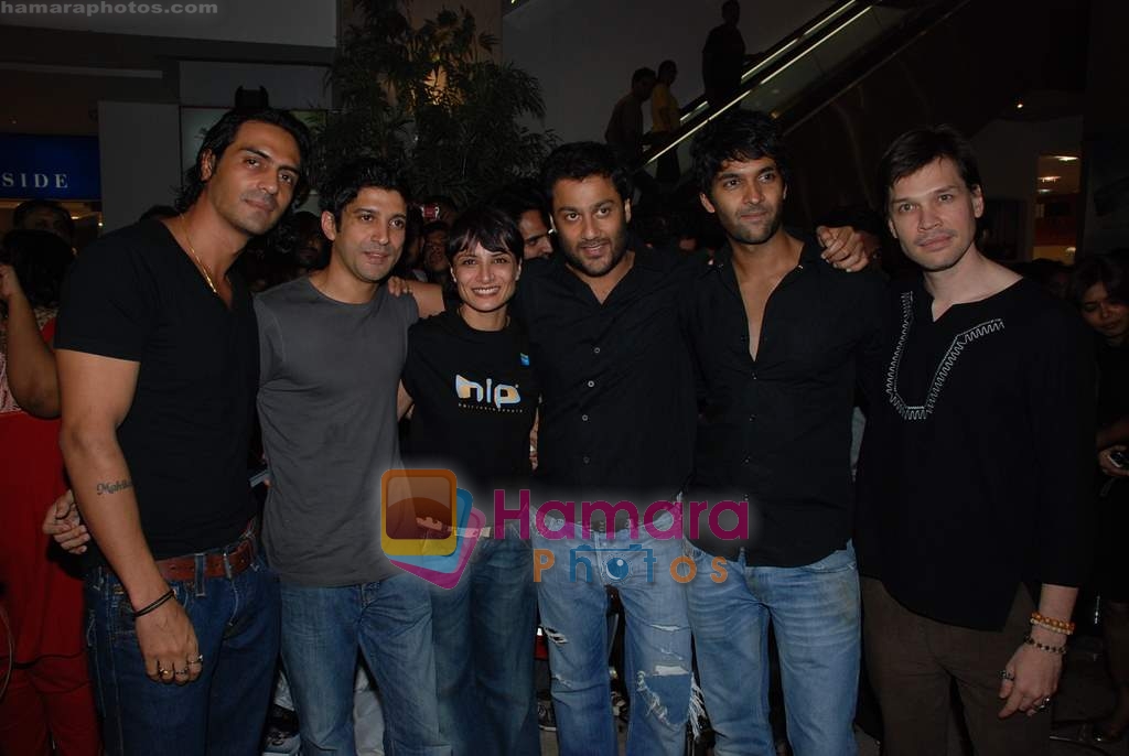 Arjun Rampal, Farhan Akhtar, Purab Kohli, Luke Kenny at Cut-A- Thon Event on 15th September 2008 