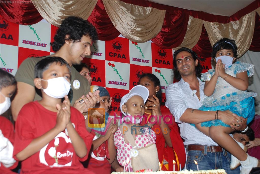 Sonu Nigam, Arjun Rampal at National Cancer Rose Day in King George Hospital on 20th September 2008 