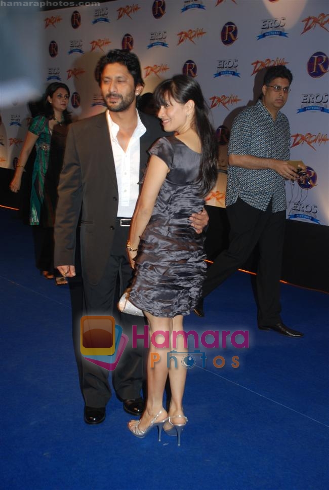 Arshad Warsi with wife at Drona Premiere on 1st october 2008 