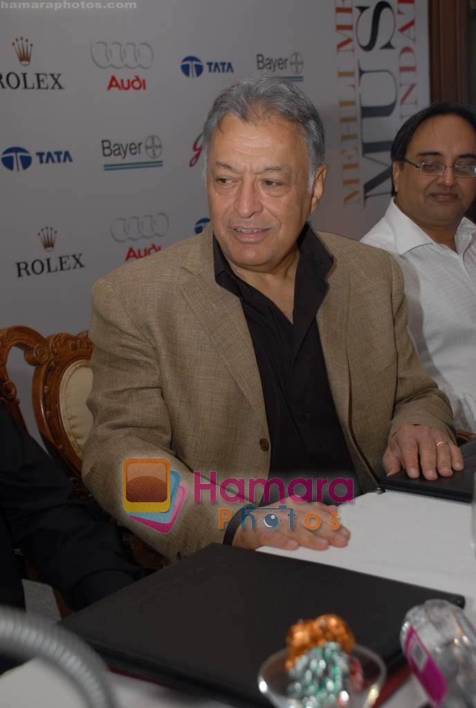 Zubin Mehta at a press conference to announce The Mehli Mehta Music Foundation in Mumbai on 5th october 2008