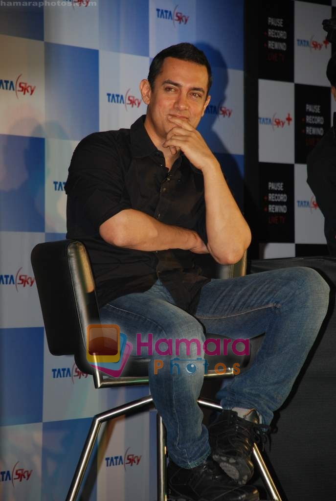 Aamir Khan launches new recordbale set tob box for Tata Sky in Grand Hyatt on 14th October 2008 